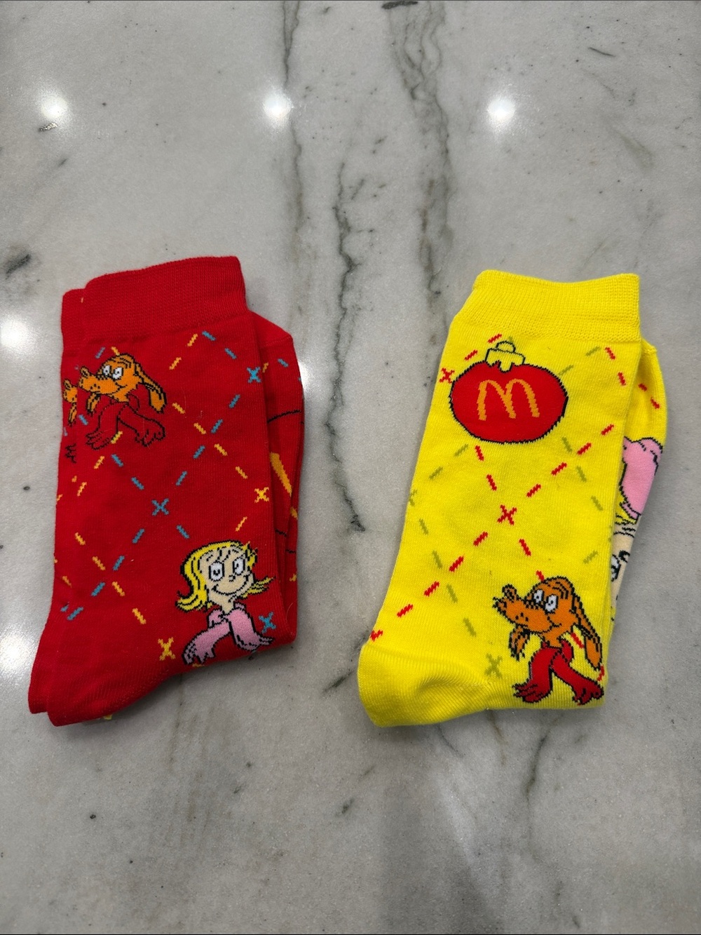 McDonald's Red & Yellow Grinch Socks